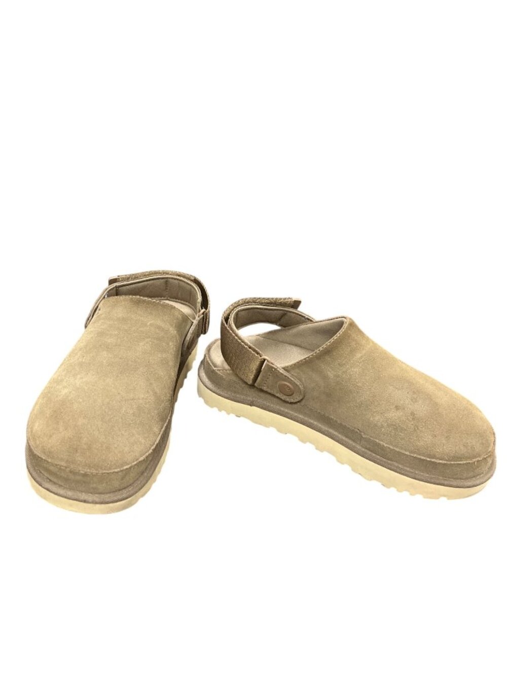 UGG Goldenstar wms brown taupe suede clogs shoes good condition sz 7.5 SKU 10881